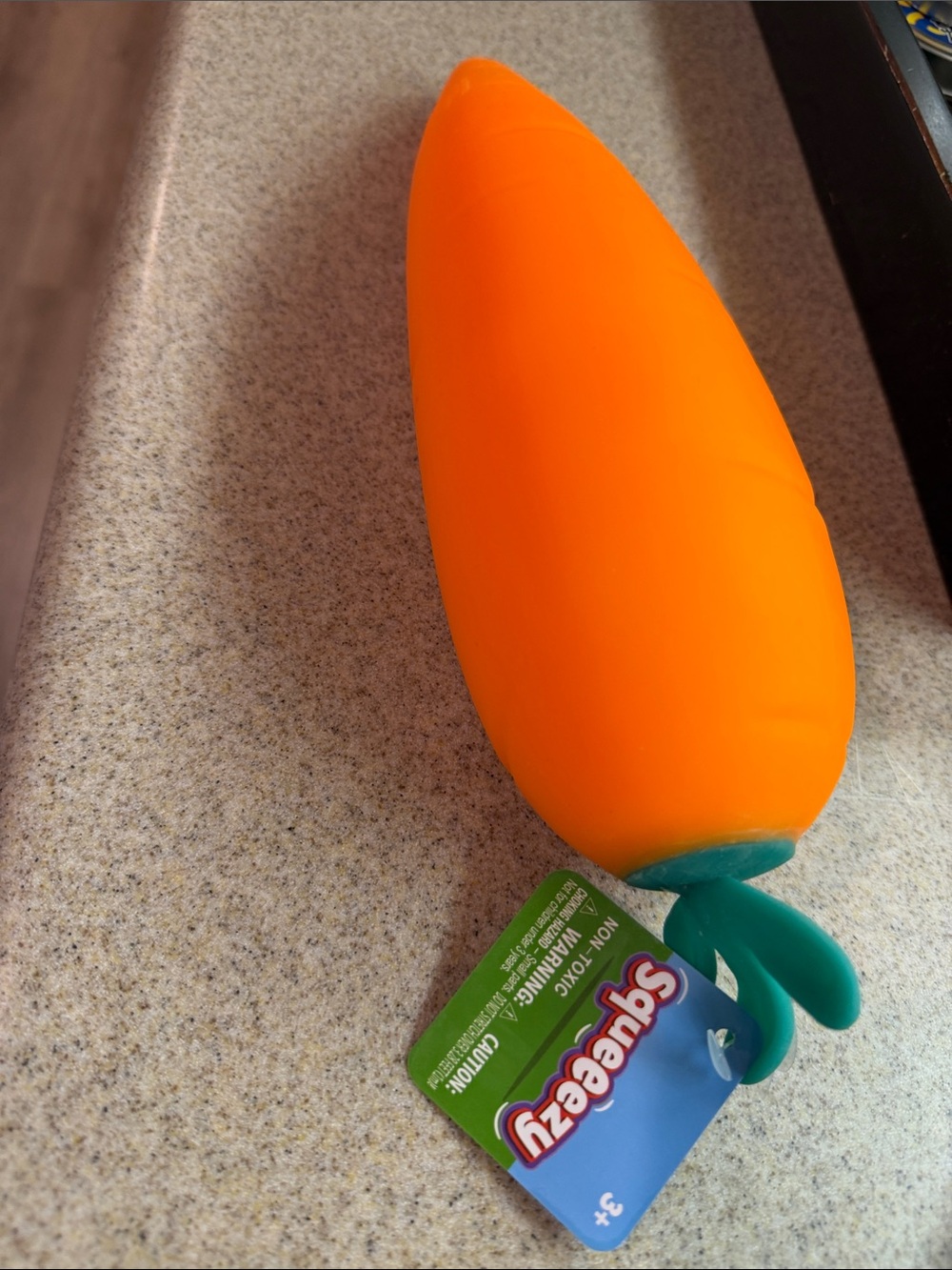 Squeeezy brand Bright Orange Carrot squishy